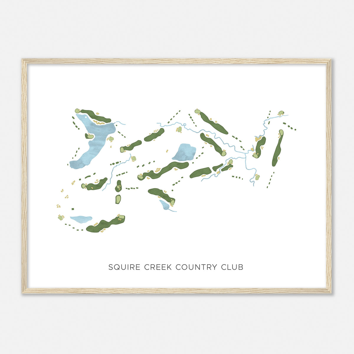 Print of Squire Creek Country Club Modern Map