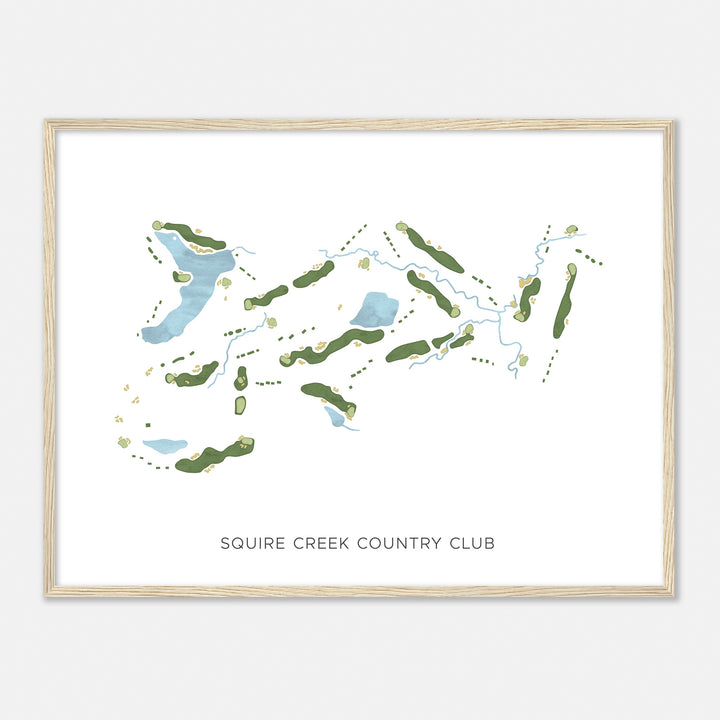 Print of Squire Creek Country Club Modern Map