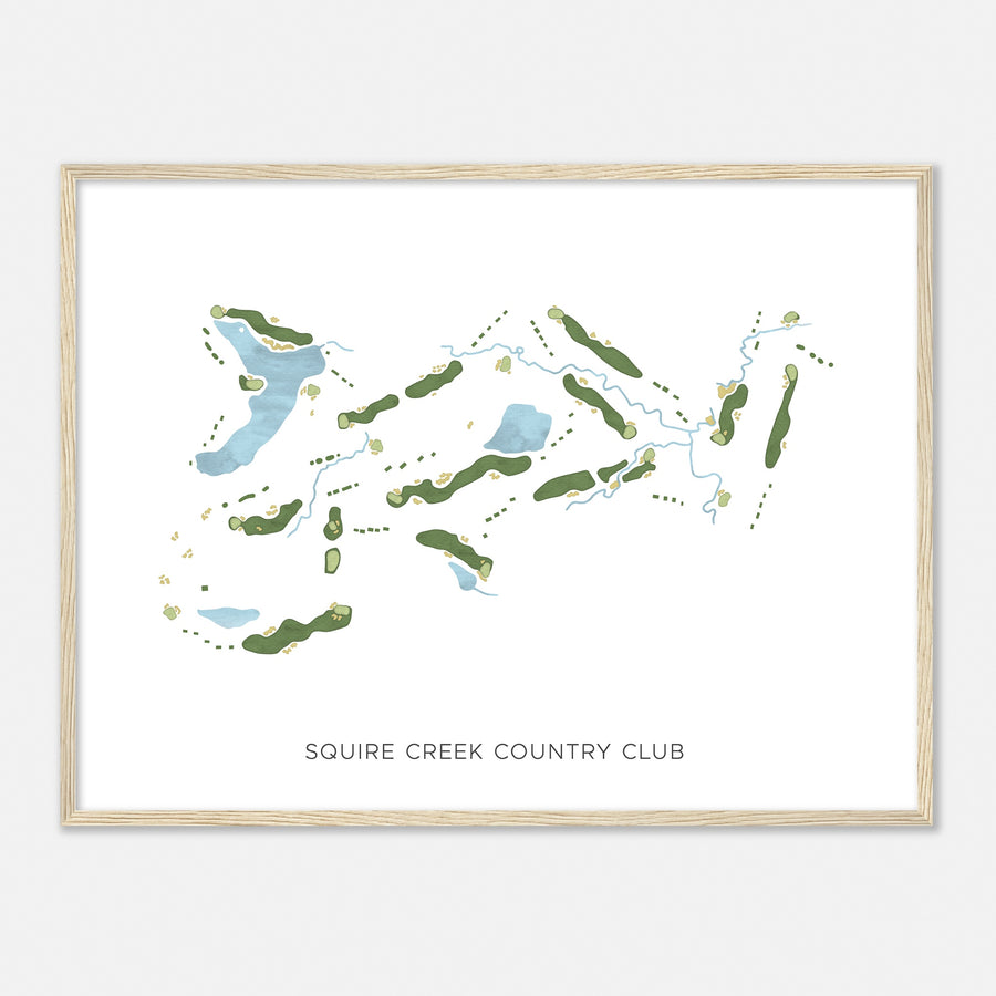 Print of Squire Creek Country Club Modern Map