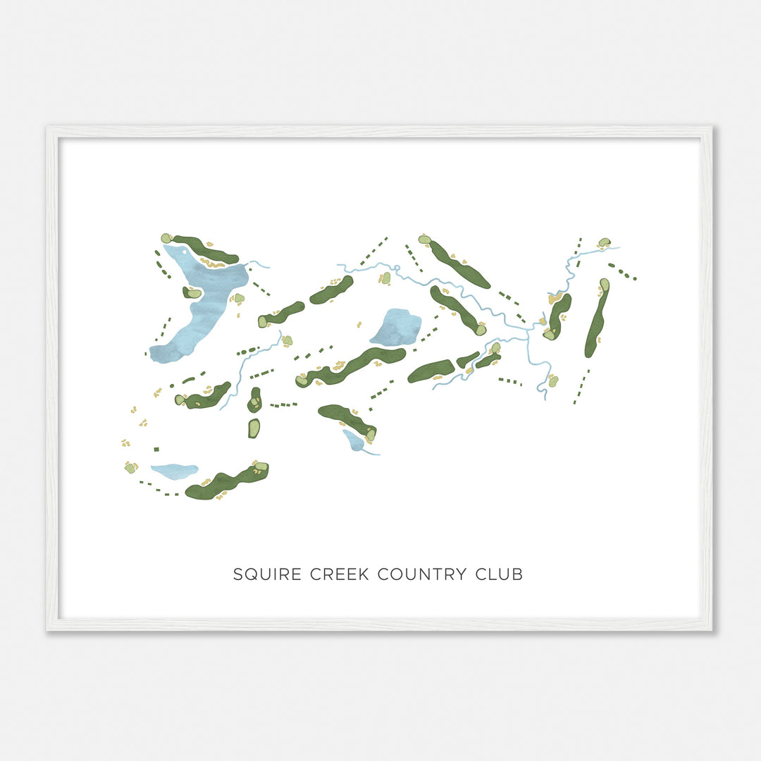 Print of Squire Creek Country Club Modern Map