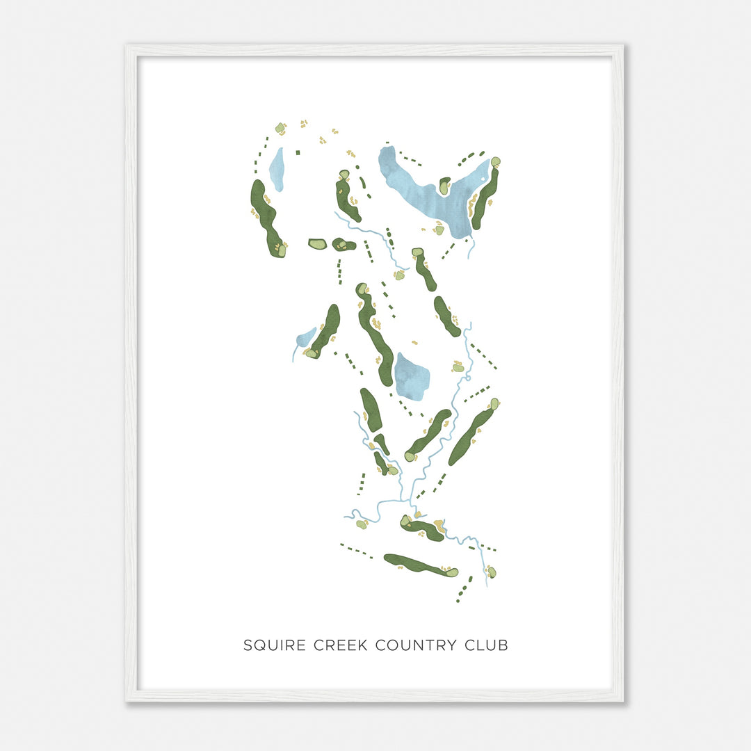 Print of Squire Creek Country Club Modern Map