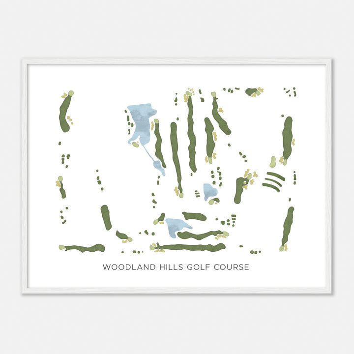 Print of Woodland Hills Golf Course Modern Map