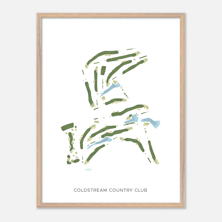 Print of Coldstream Country Club Modern Map