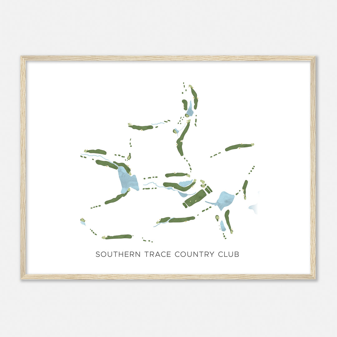 Print of Southern Trace Country Club Modern Map