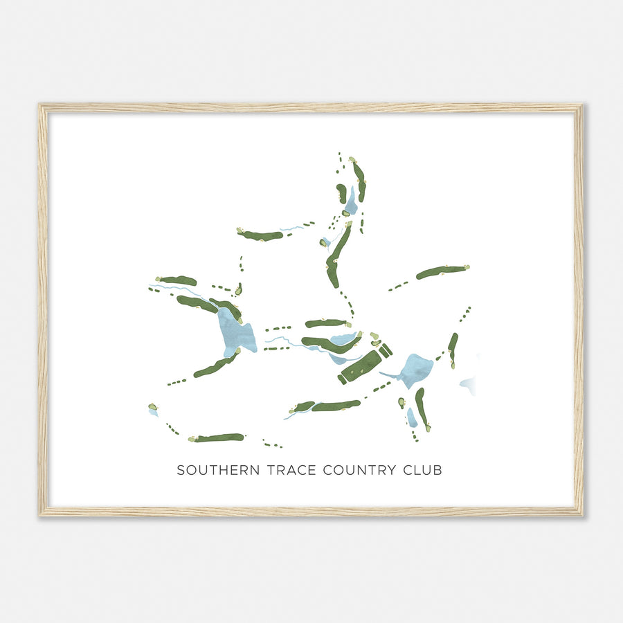 Print of Southern Trace Country Club Modern Map