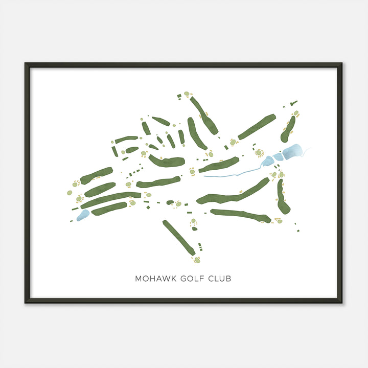 Print of Mohawk Golf Club Modern Map