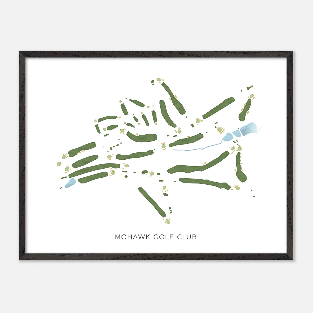 Print of Mohawk Golf Club Modern Map