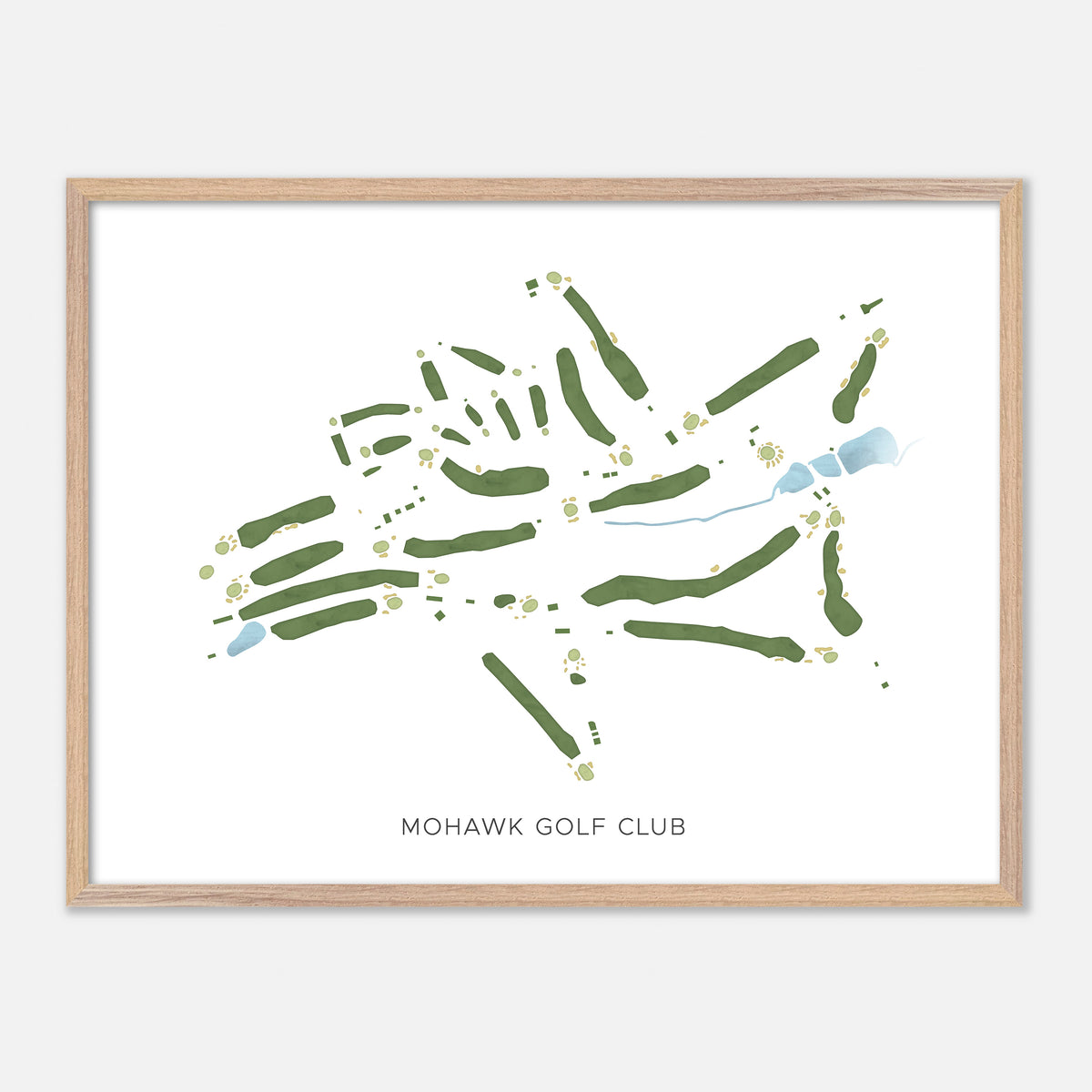 Print of Mohawk Golf Club Modern Map