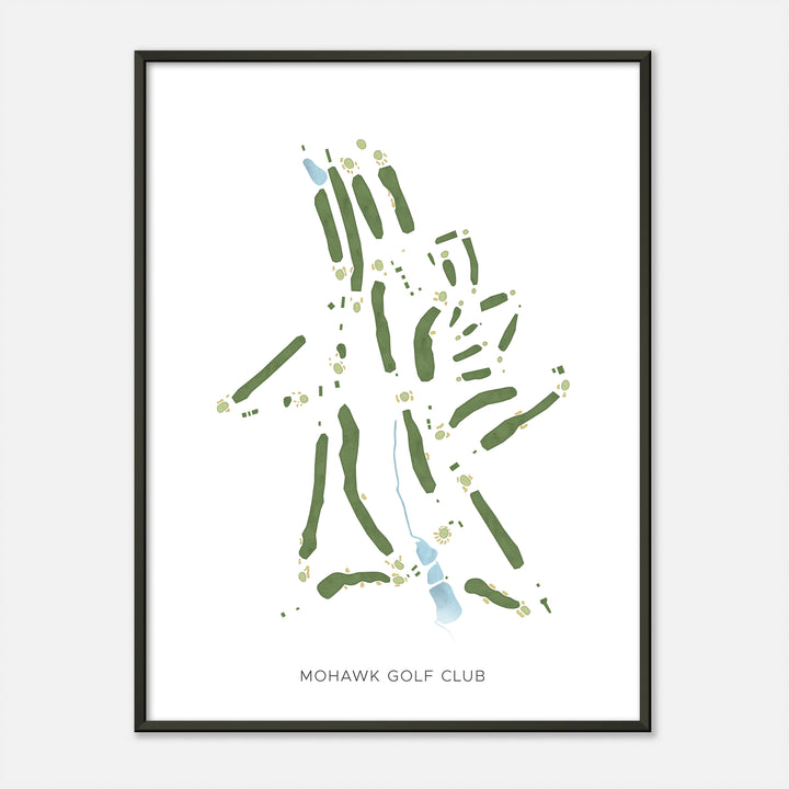 Print of Mohawk Golf Club Modern Map