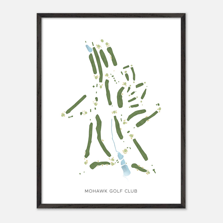 Print of Mohawk Golf Club Modern Map