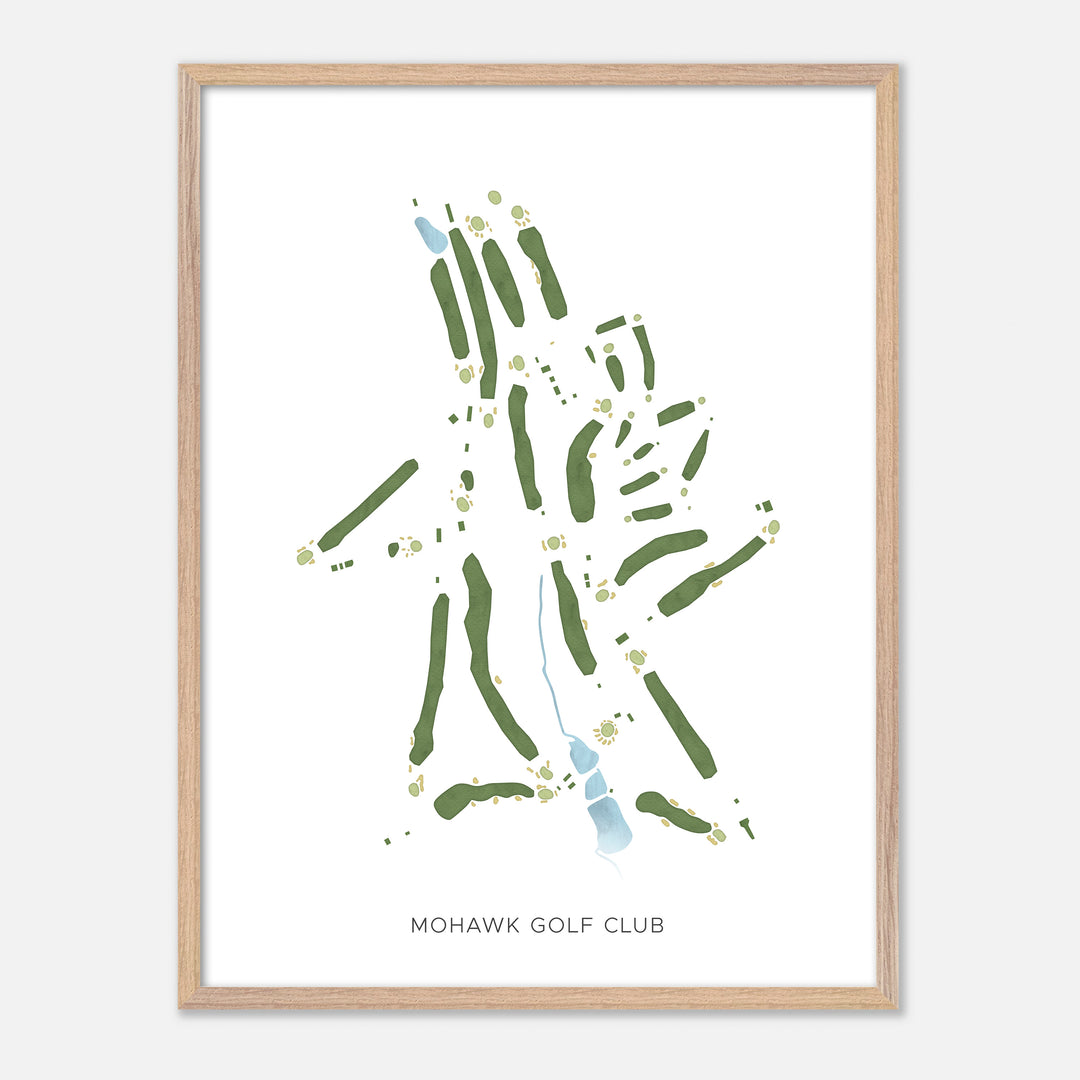 Print of Mohawk Golf Club Modern Map