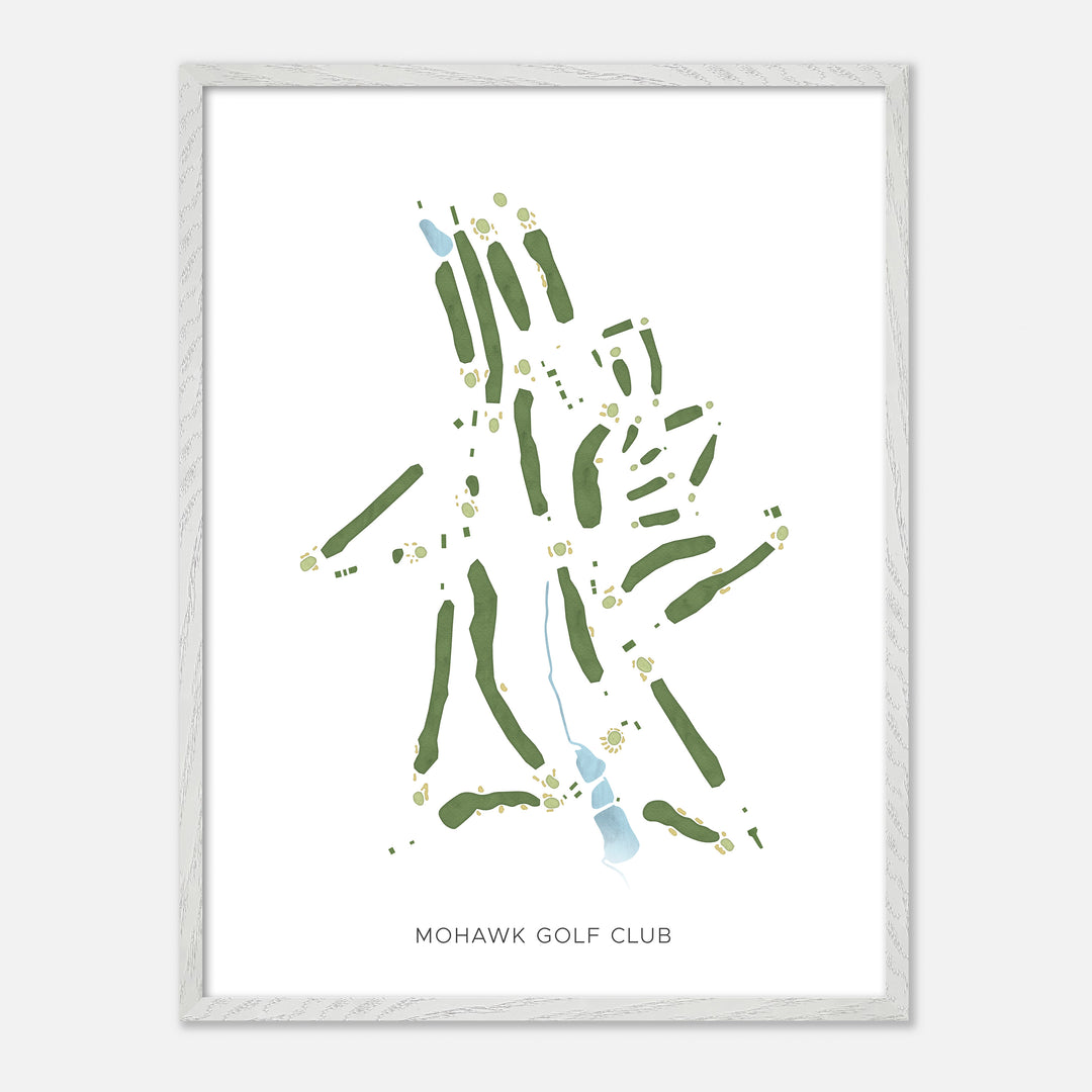 Print of Mohawk Golf Club Modern Map