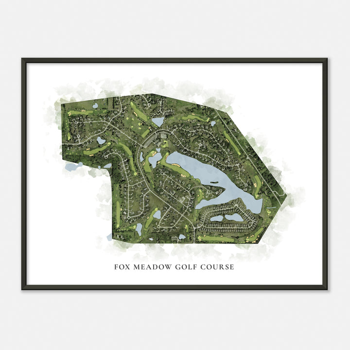 Print of Fox Meadow Golf Course Classic Map
