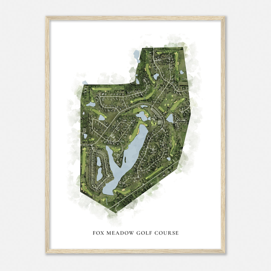 Print of Fox Meadow Golf Course Classic Map