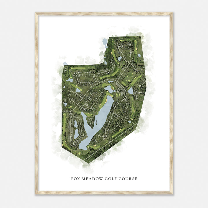 Print of Fox Meadow Golf Course Classic Map