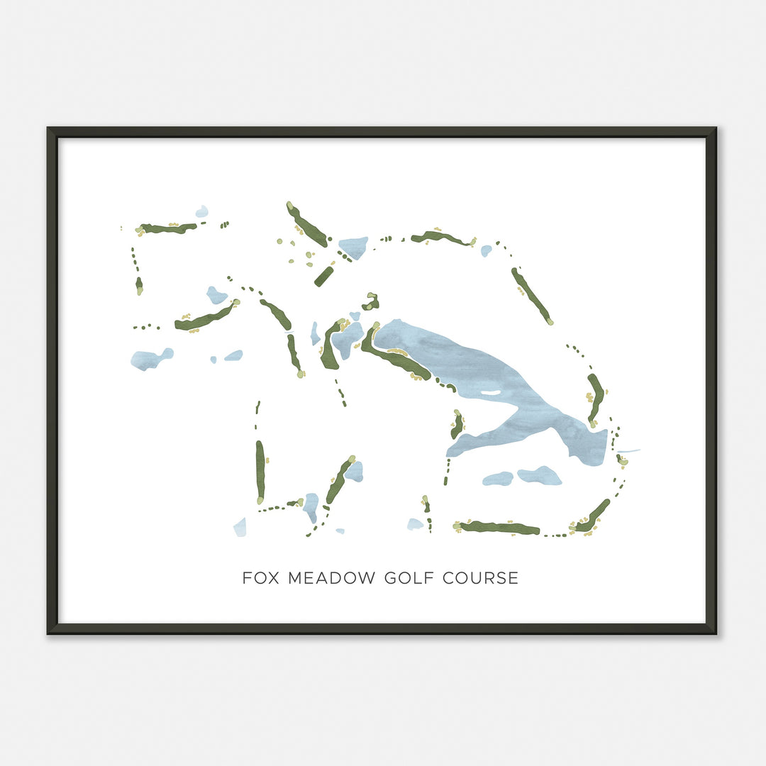 Print of Fox Meadow Golf Course Modern Map