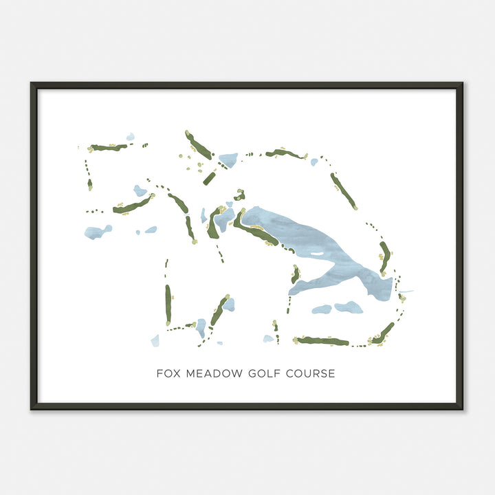 Print of Fox Meadow Golf Course Modern Map