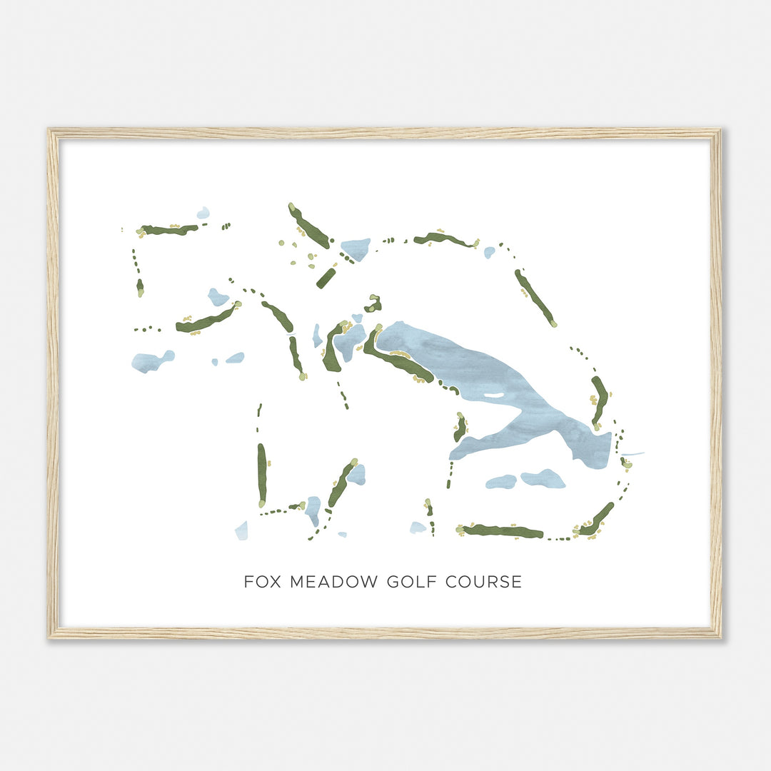 Print of Fox Meadow Golf Course Modern Map