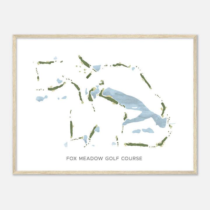 Print of Fox Meadow Golf Course Modern Map