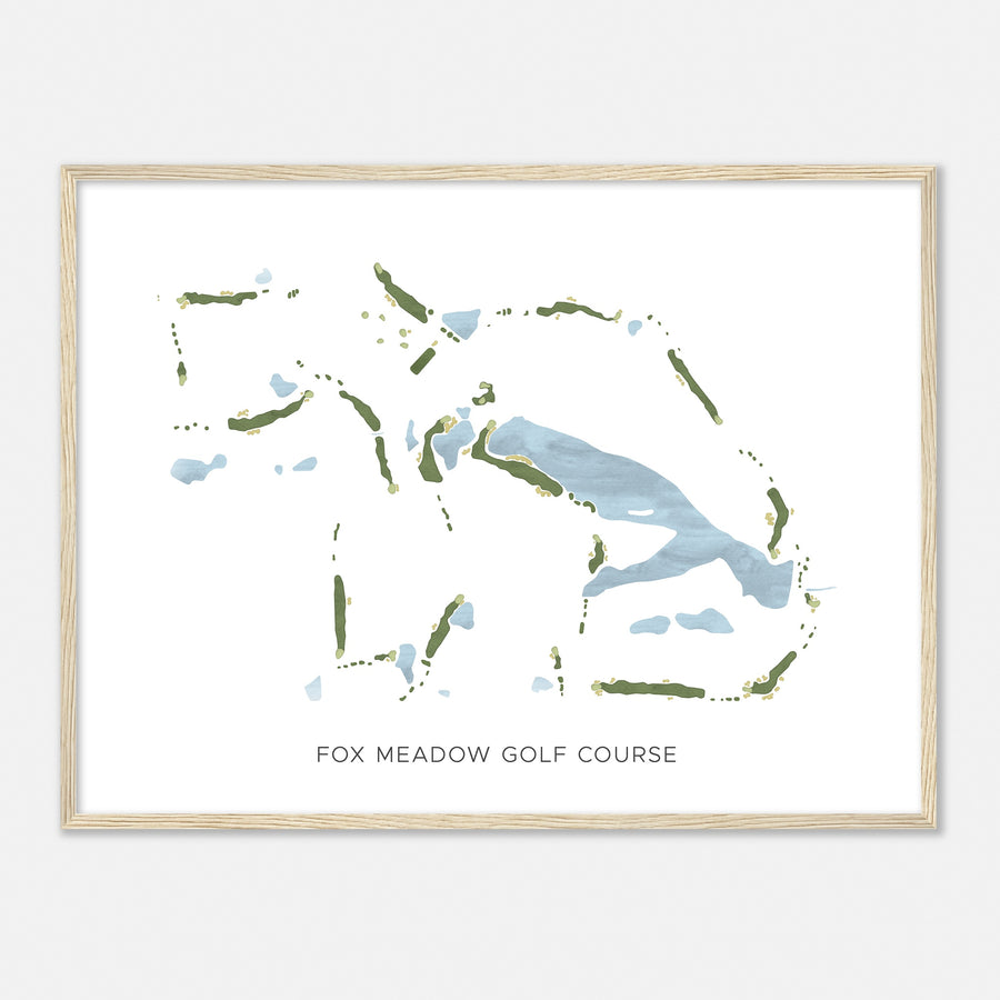 Print of Fox Meadow Golf Course Modern Map