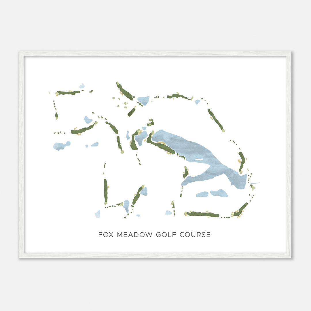Print of Fox Meadow Golf Course Modern Map