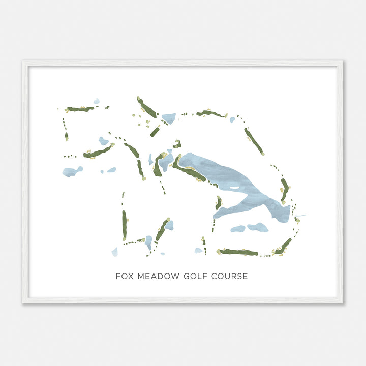 Print of Fox Meadow Golf Course Modern Map