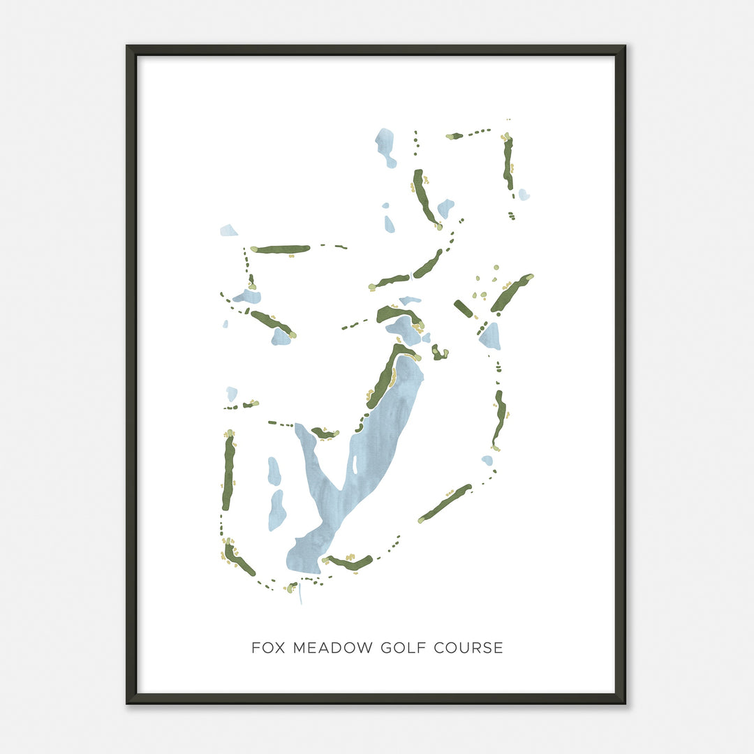 Print of Fox Meadow Golf Course Modern Map