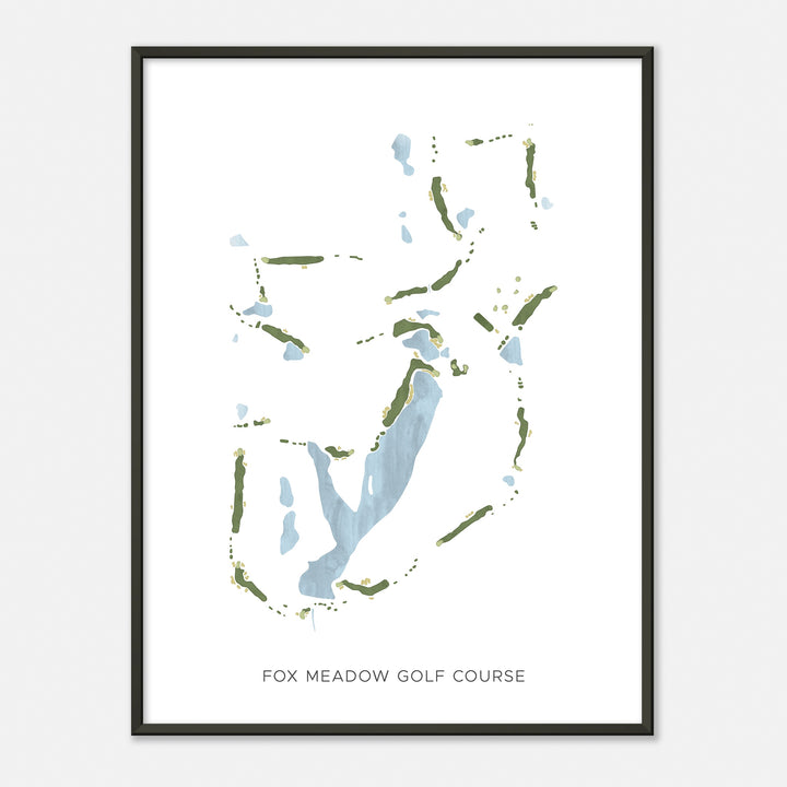 Print of Fox Meadow Golf Course Modern Map