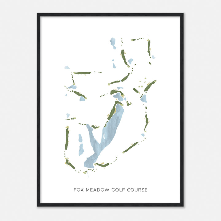 Print of Fox Meadow Golf Course Modern Map