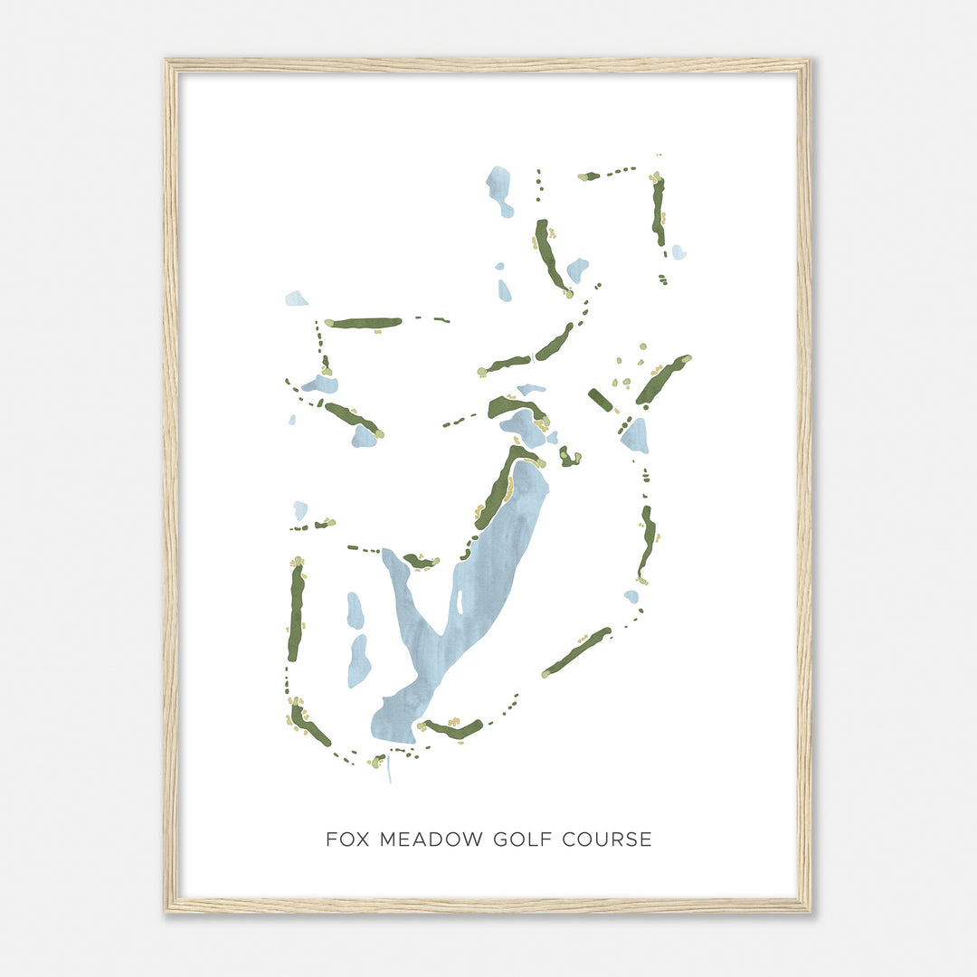 Print of Fox Meadow Golf Course Modern Map