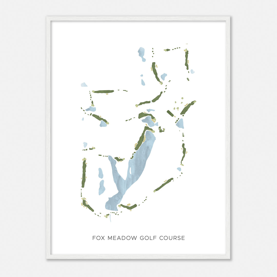 Print of Fox Meadow Golf Course Modern Map