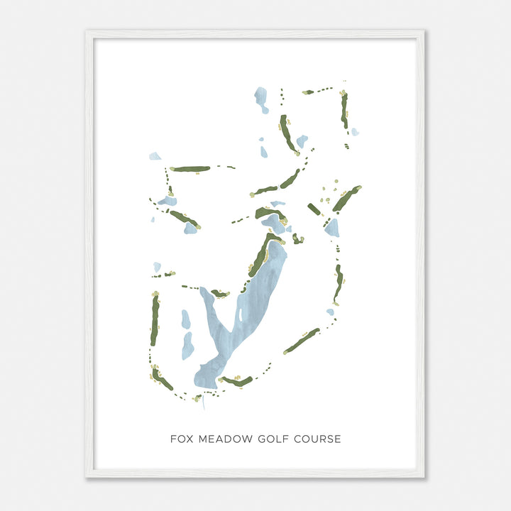 Print of Fox Meadow Golf Course Modern Map