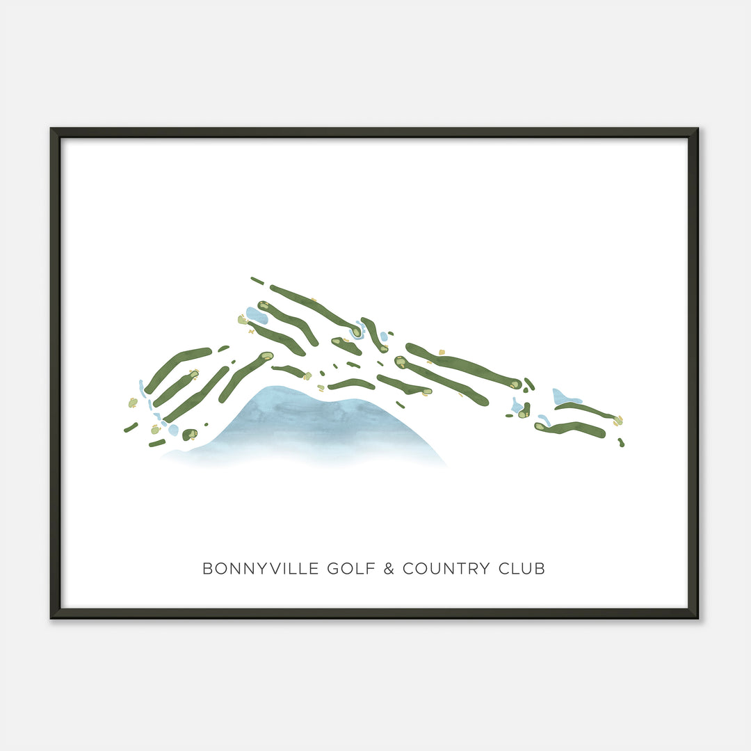 Print of Bonnyville Golf &amp; Country Club Modern Map