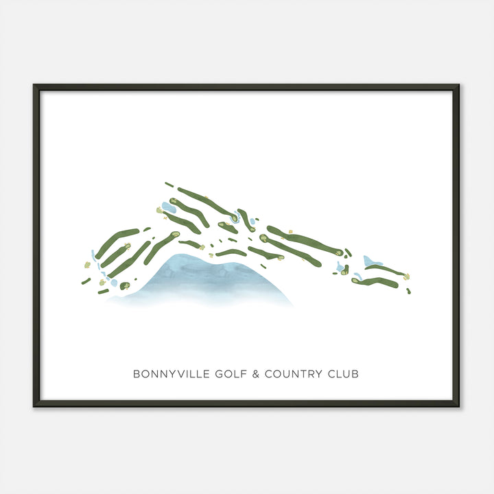 Print of Bonnyville Golf &amp; Country Club Modern Map