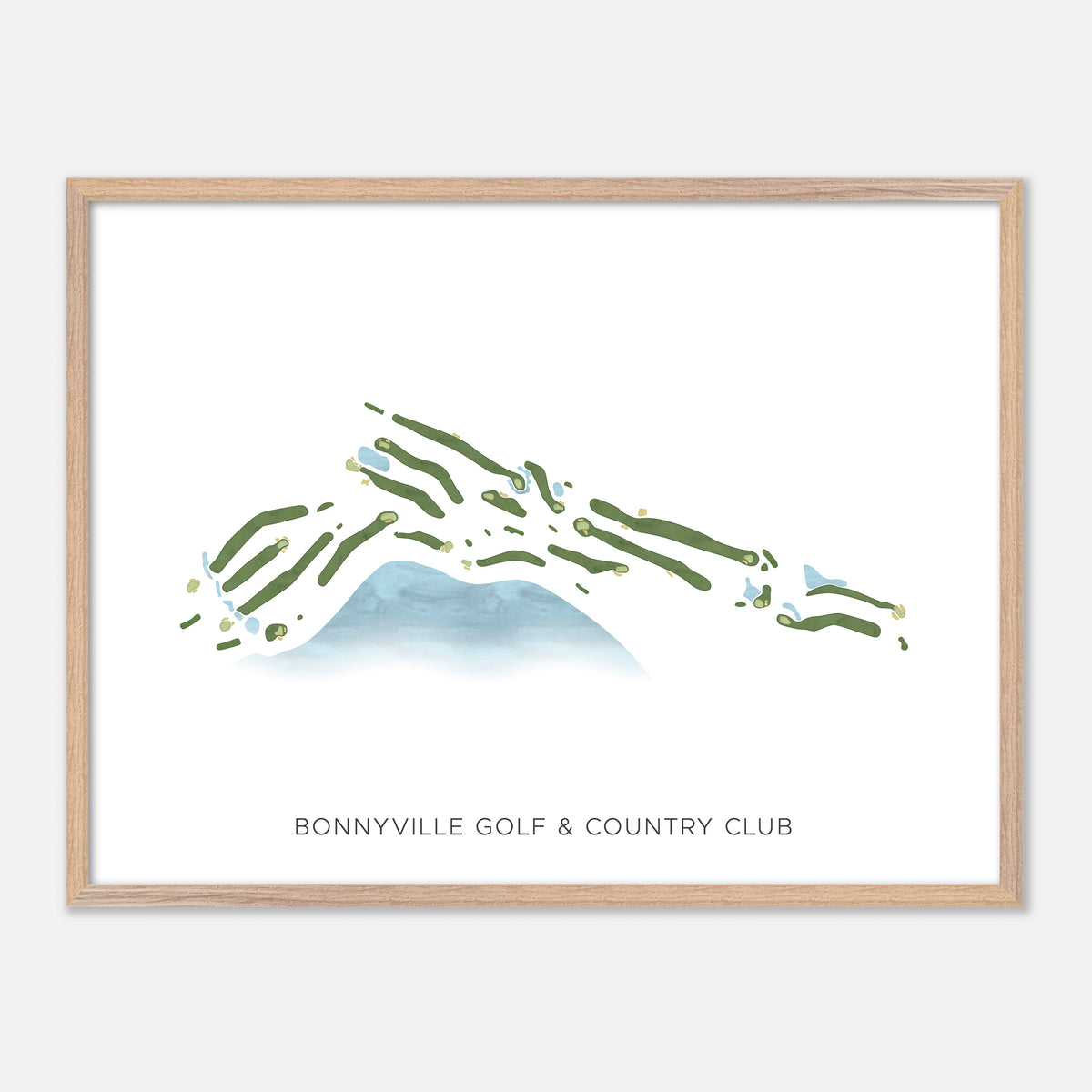 Print of Bonnyville Golf & Country Club Modern Map