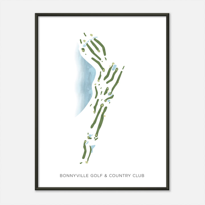 Print of Bonnyville Golf &amp; Country Club Modern Map
