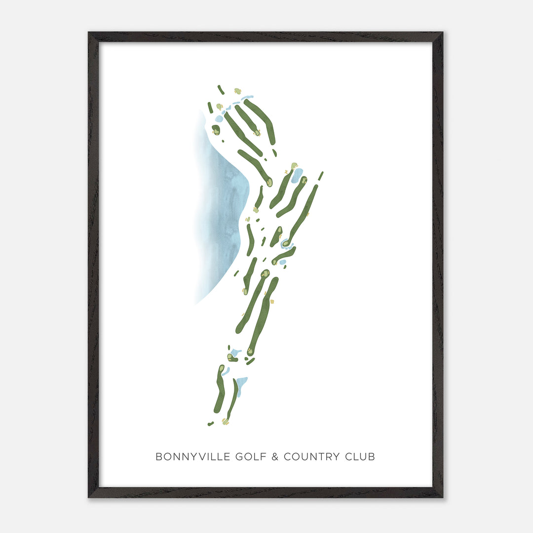 Print of Bonnyville Golf &amp; Country Club Modern Map