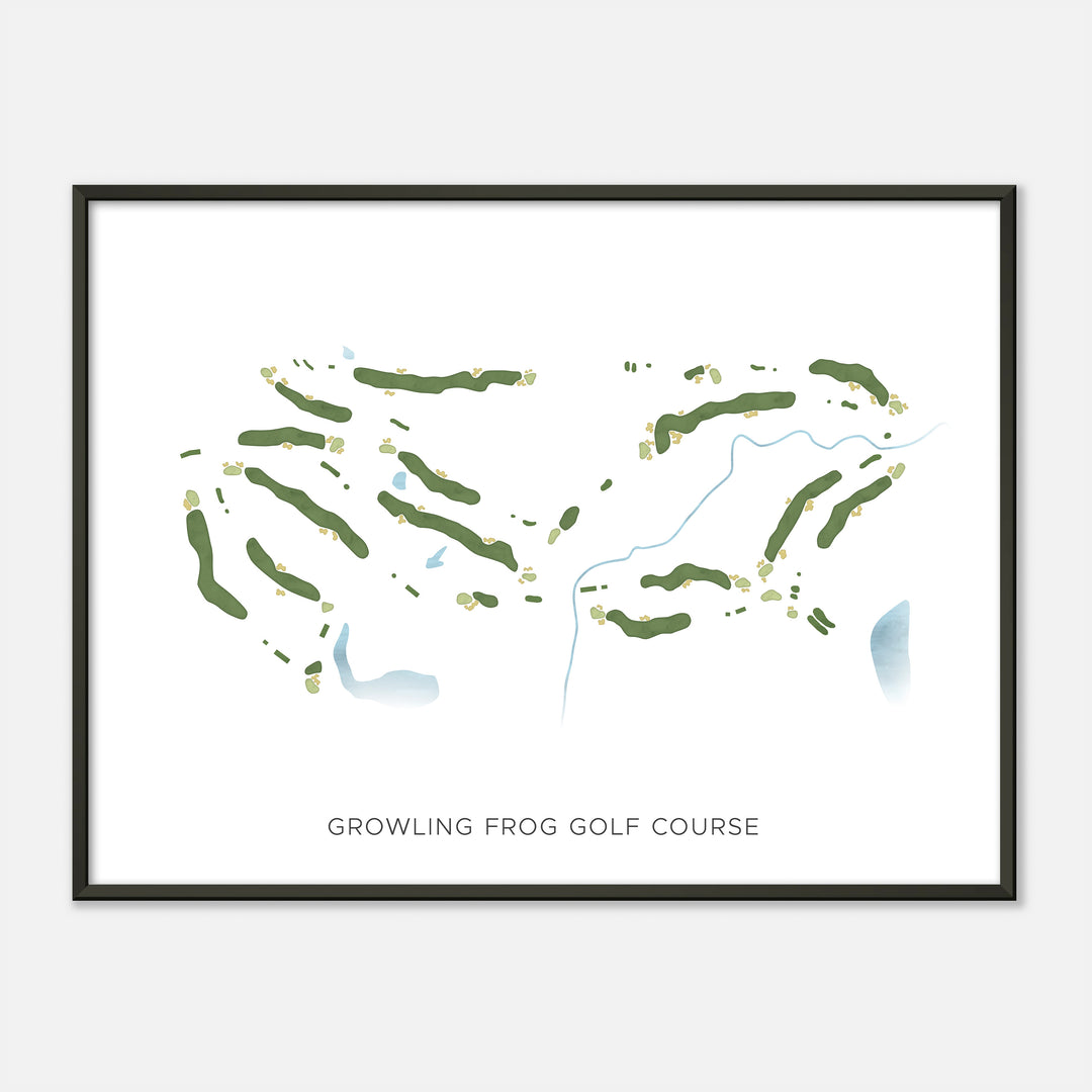 Print of Growling Frog Golf Course Modern Map