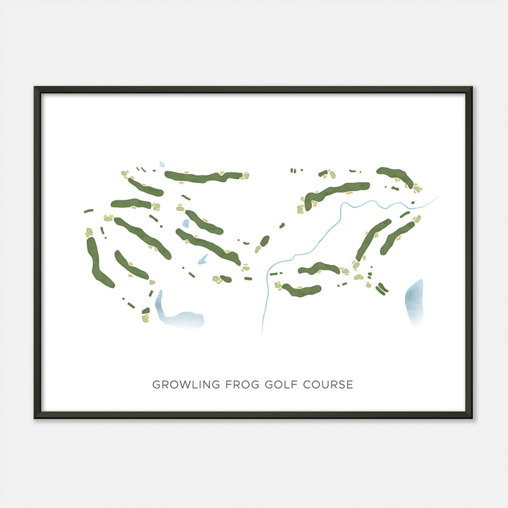 Print of Growling Frog Golf Course Modern Map