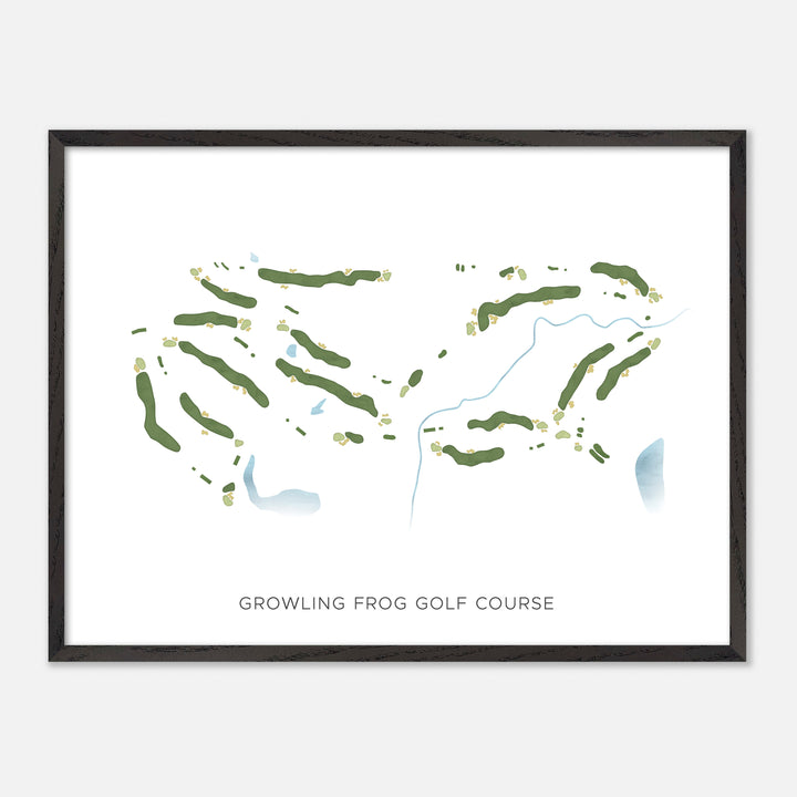 Print of Growling Frog Golf Course Modern Map