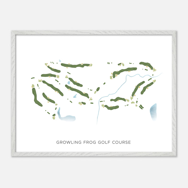 Print of Growling Frog Golf Course Modern Map