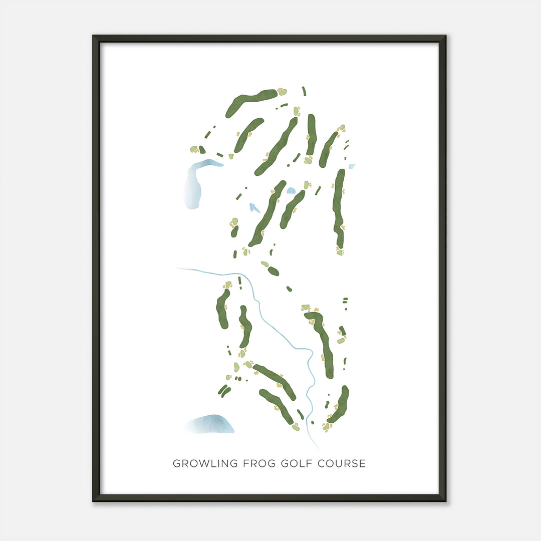 Print of Growling Frog Golf Course Modern Map