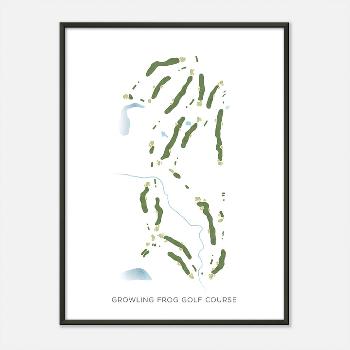 Print of Growling Frog Golf Course Modern Map