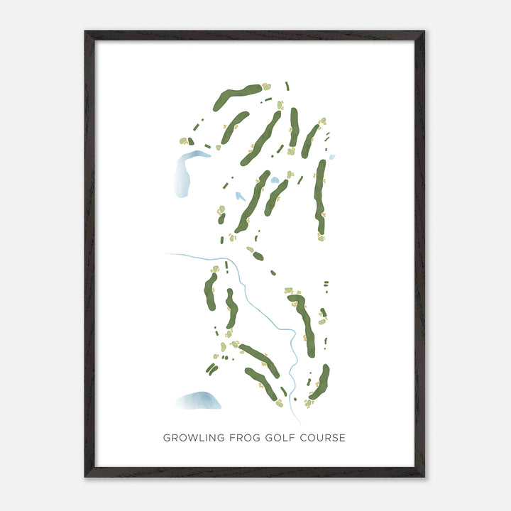 Print of Growling Frog Golf Course Modern Map
