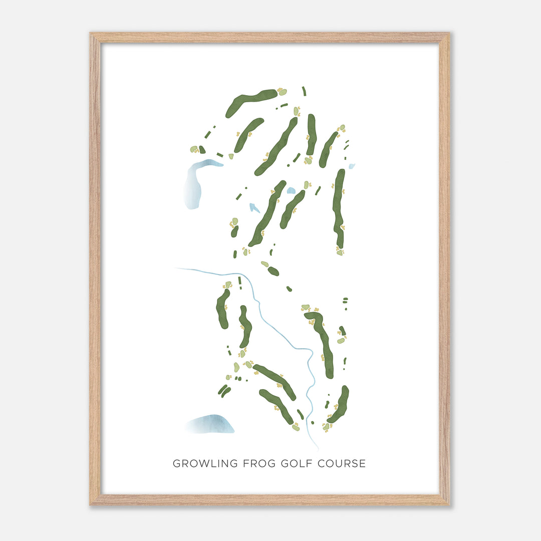 Print of Growling Frog Golf Course Modern Map
