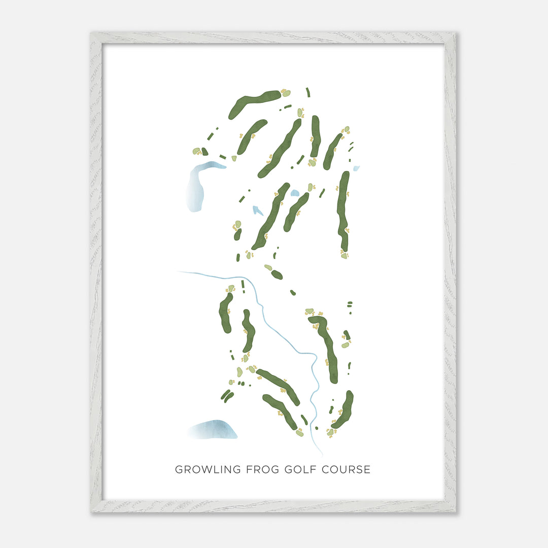 Print of Growling Frog Golf Course Modern Map