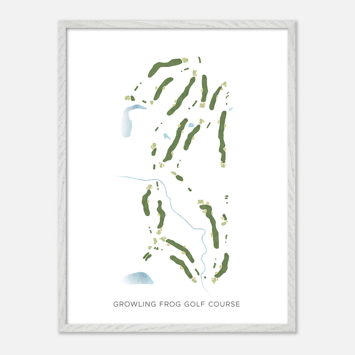 Print of Growling Frog Golf Course Modern Map