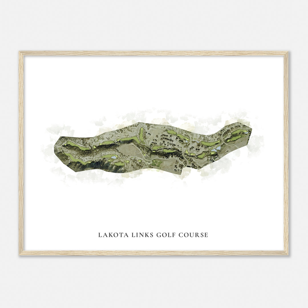 Print of Lakota Links Golf Course Classic Map