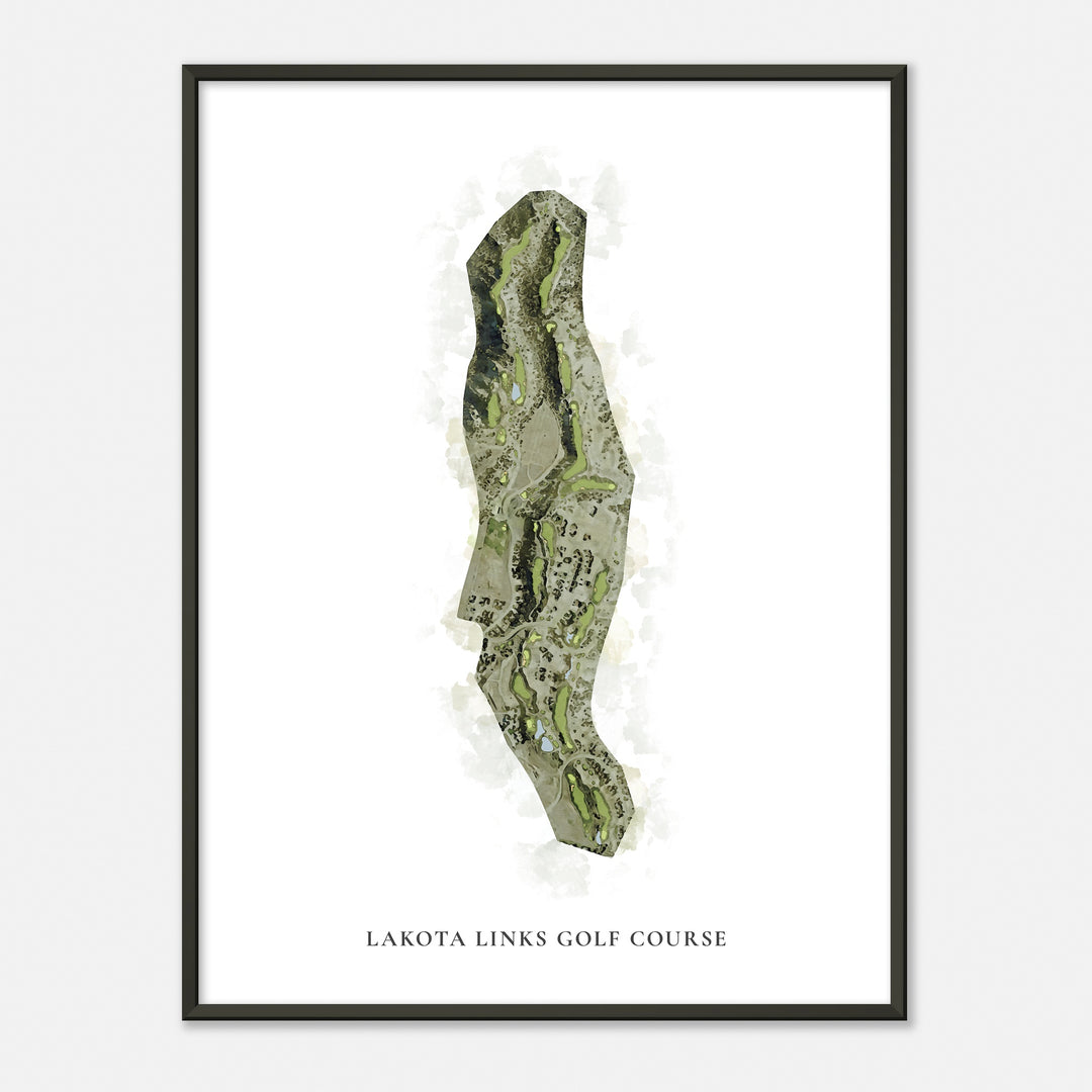 Print of Lakota Links Golf Course Classic Map