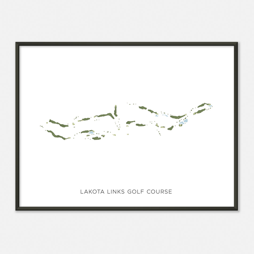 Print of Lakota Links Golf Course Modern Map